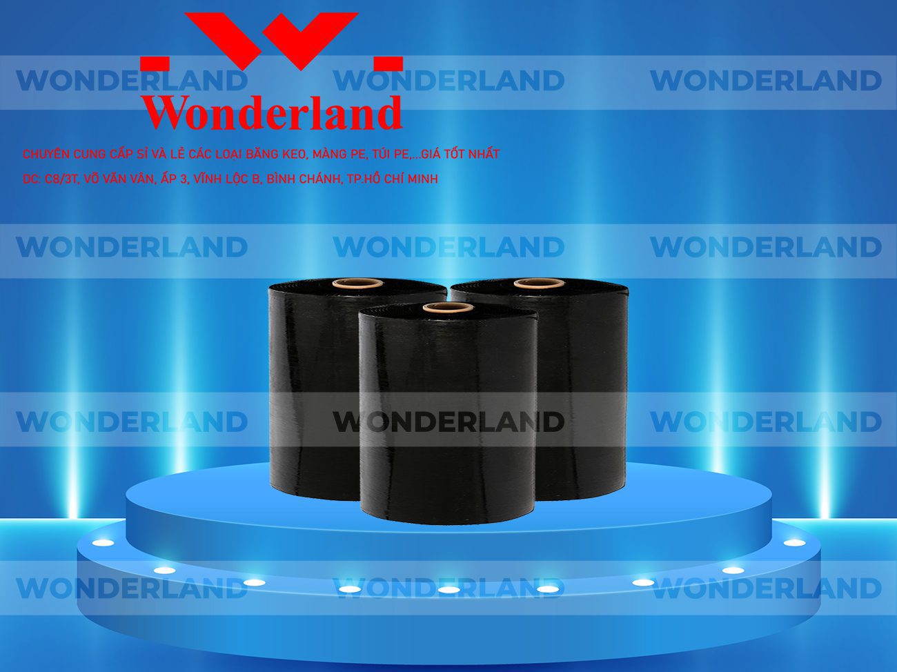 MÀNG PE ĐEN 19.8KG LÕI 1.2KG WONDERLAND GIÁ TỐT