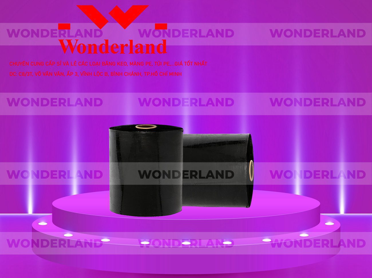 MÀNG PE ĐEN 19.9KG LÕI 1.2KG WONDERLAND CHẤT LƯỢNG TỐT NHẤT