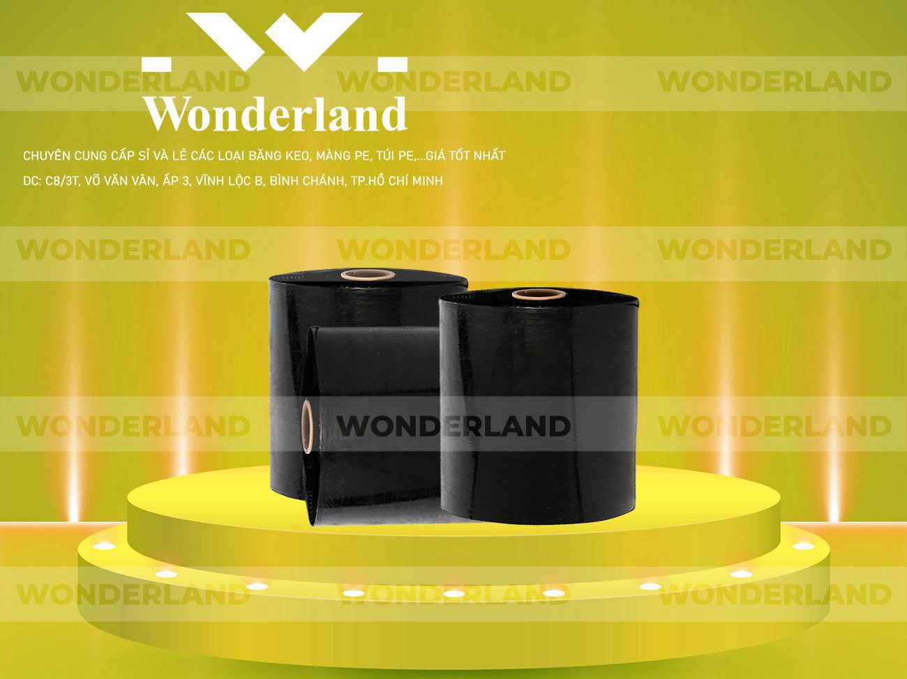 MÀNG PE ĐEN 20.1KG LÕI 1.2KG WONDERLAND CHẤT LƯỢNG TỐT NHẤT