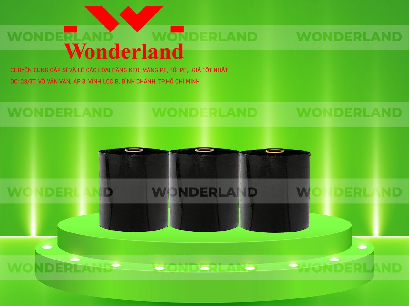 MÀNG PE ĐEN 20.2KG LÕI 1.2KG WONDERLAND CHẤT LƯỢNG TỐT NHẤT