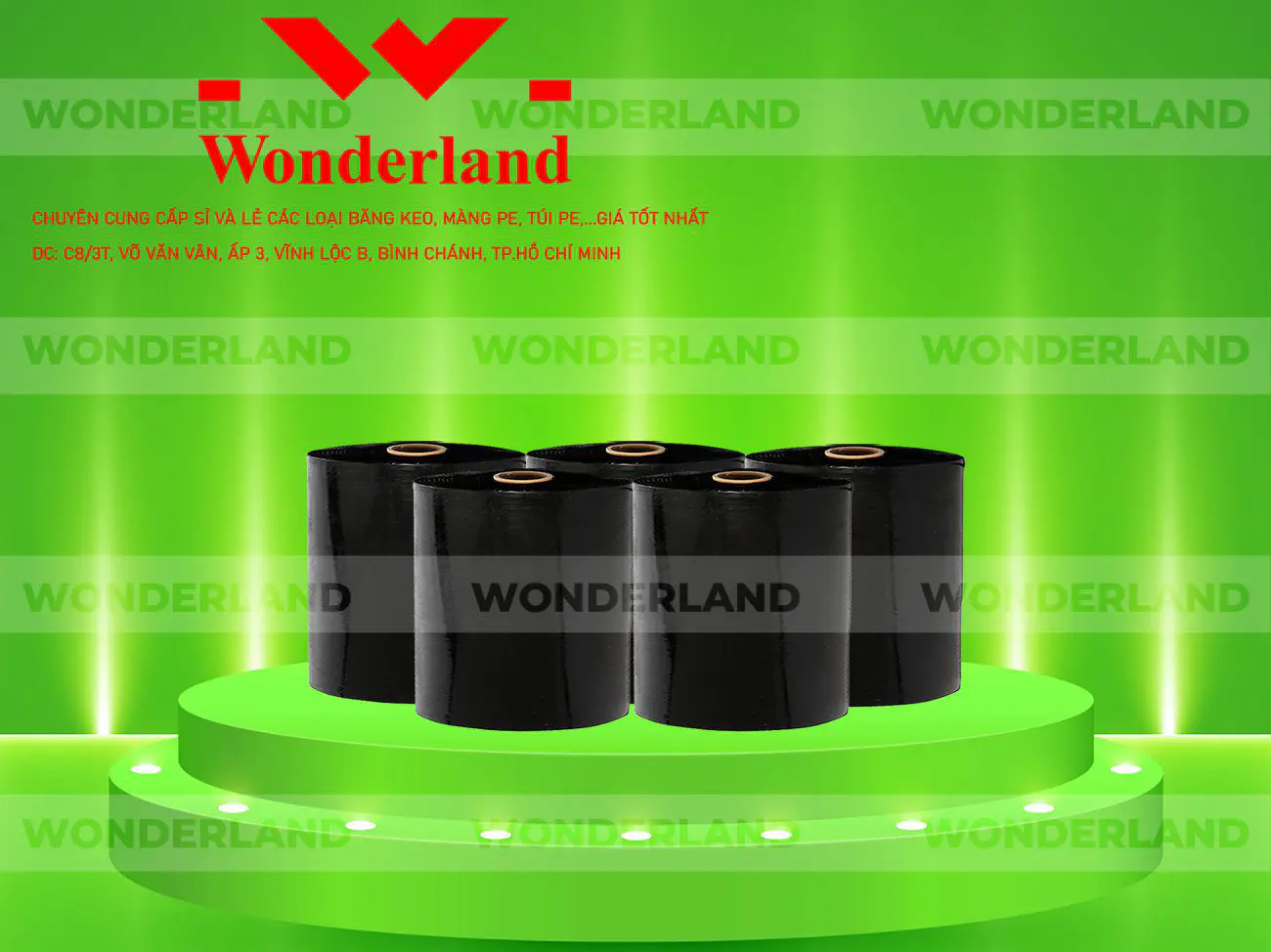MÀNG PE ĐEN 20.2KG LÕI 1.2KG WONDERLAND GIÁ TỐT