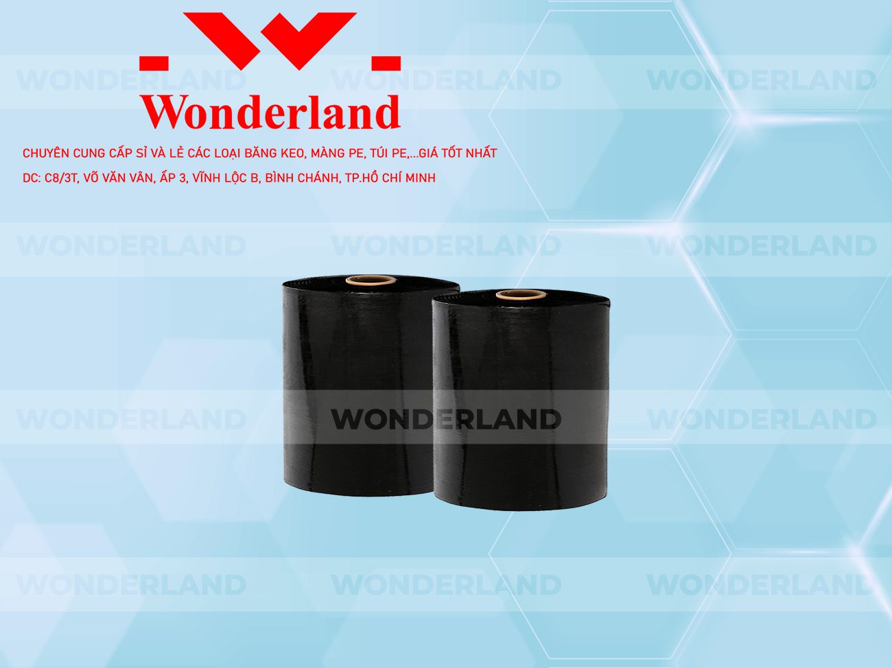 MÀNG PE ĐEN 20.3KG LÕI 1.2KG WONDERLAND CHẤT LƯỢNG TỐT NHẤT