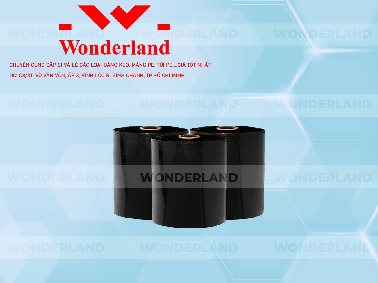 MÀNG PE ĐEN 20.3KG LÕI 1.2KG WONDERLAND GIÁ TỐT