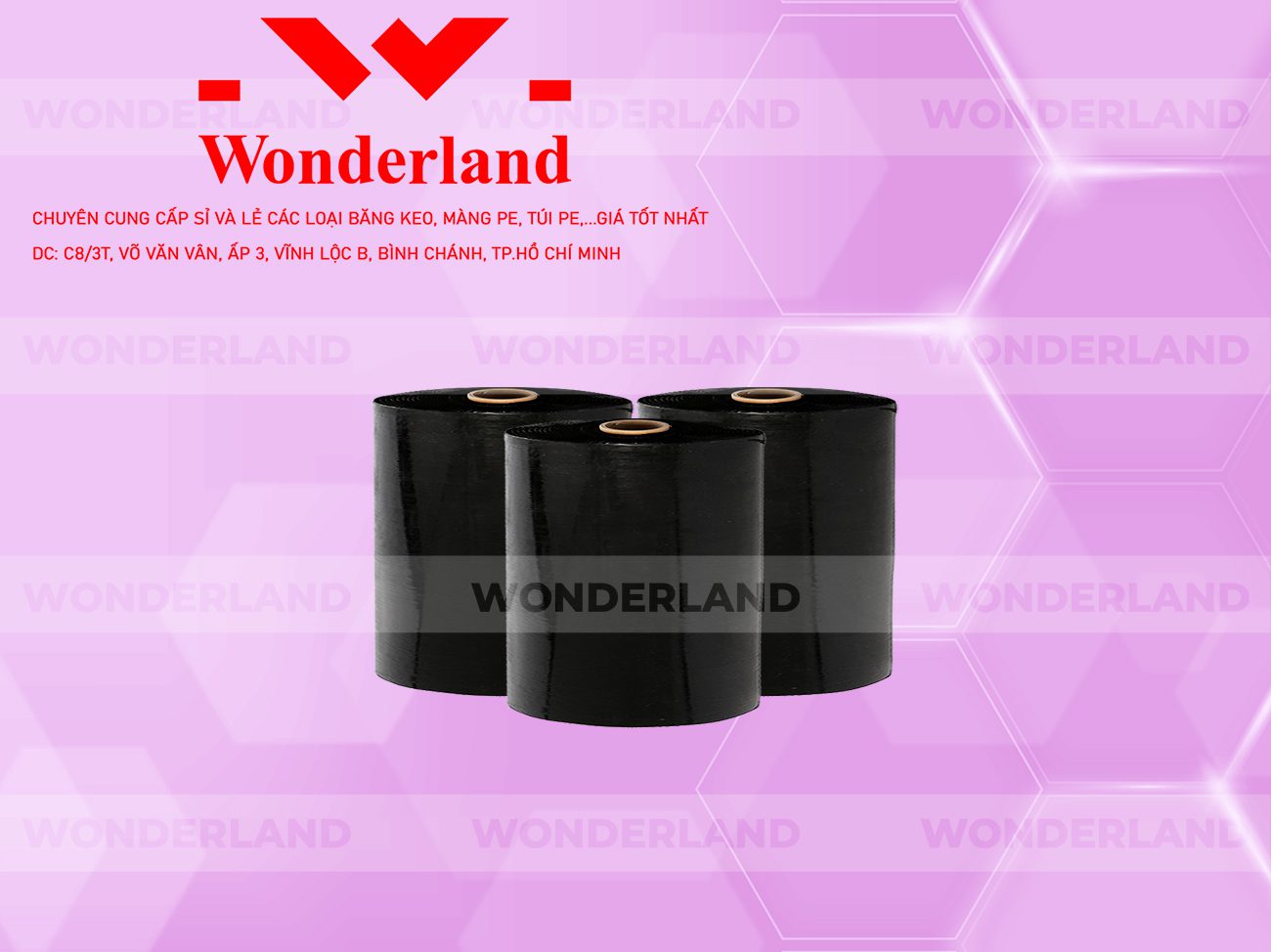 MÀNG PE ĐEN 20.4KG LÕI 1.2KG WONDERLAND CHẤT LƯỢNG TỐT NHẤT