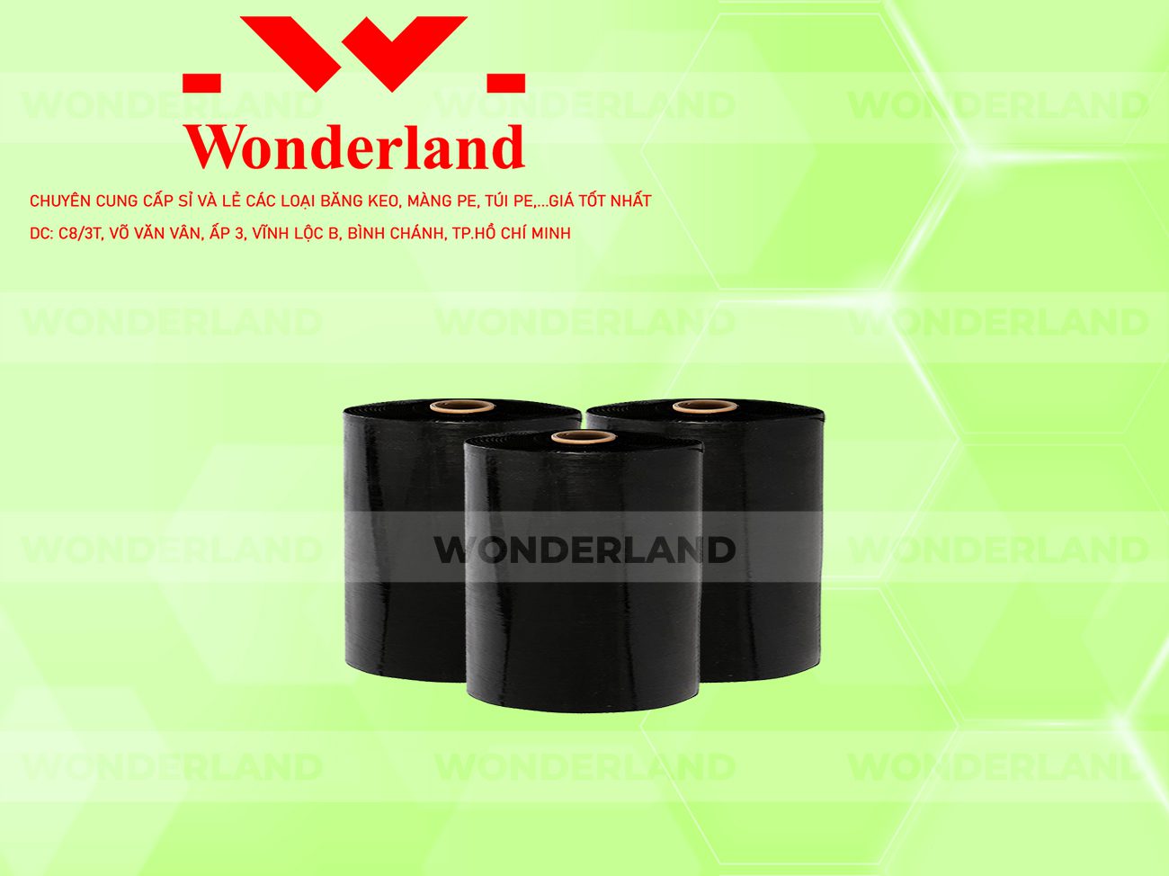 MÀNG PE ĐEN 20.6KG LÕI 1.2KG WONDERLAND CHẤT LƯỢNG TỐT NHẤT