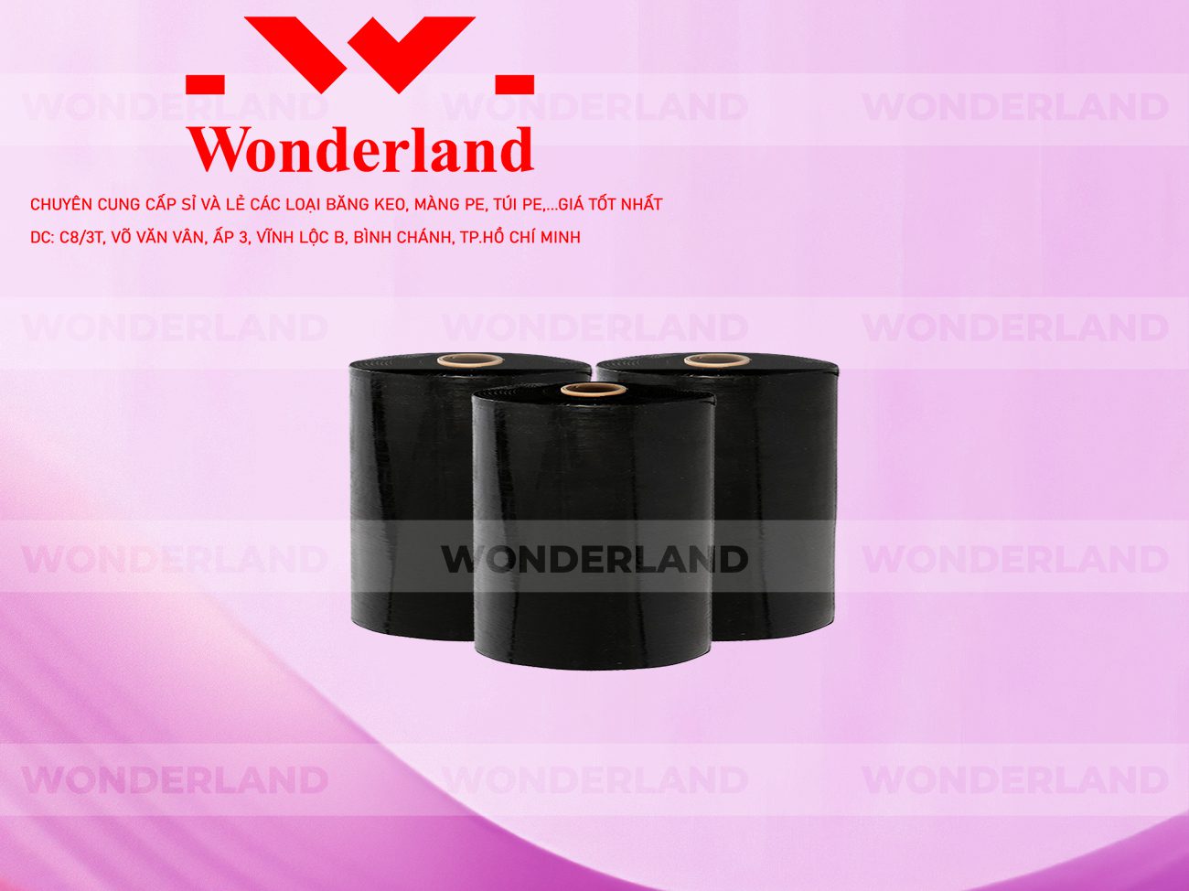 MÀNG PE ĐEN 20.7KG LÕI 1.2KG WONDERLAND CHẤT LƯỢNG TỐT NHẤT