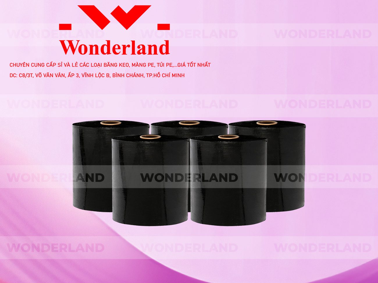 MÀNG PE ĐEN 20.7KG LÕI 1.2KG WONDERLAND GIÁ TỐT