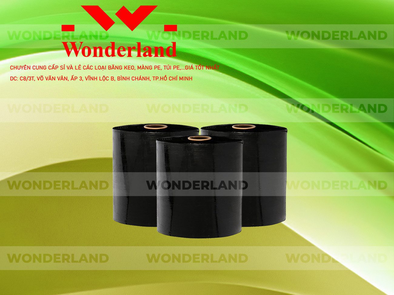 MÀNG PE ĐEN 20.9KG LÕI 1.2KG WONDERLAND CHẤT LƯỢNG TỐT NHẤT