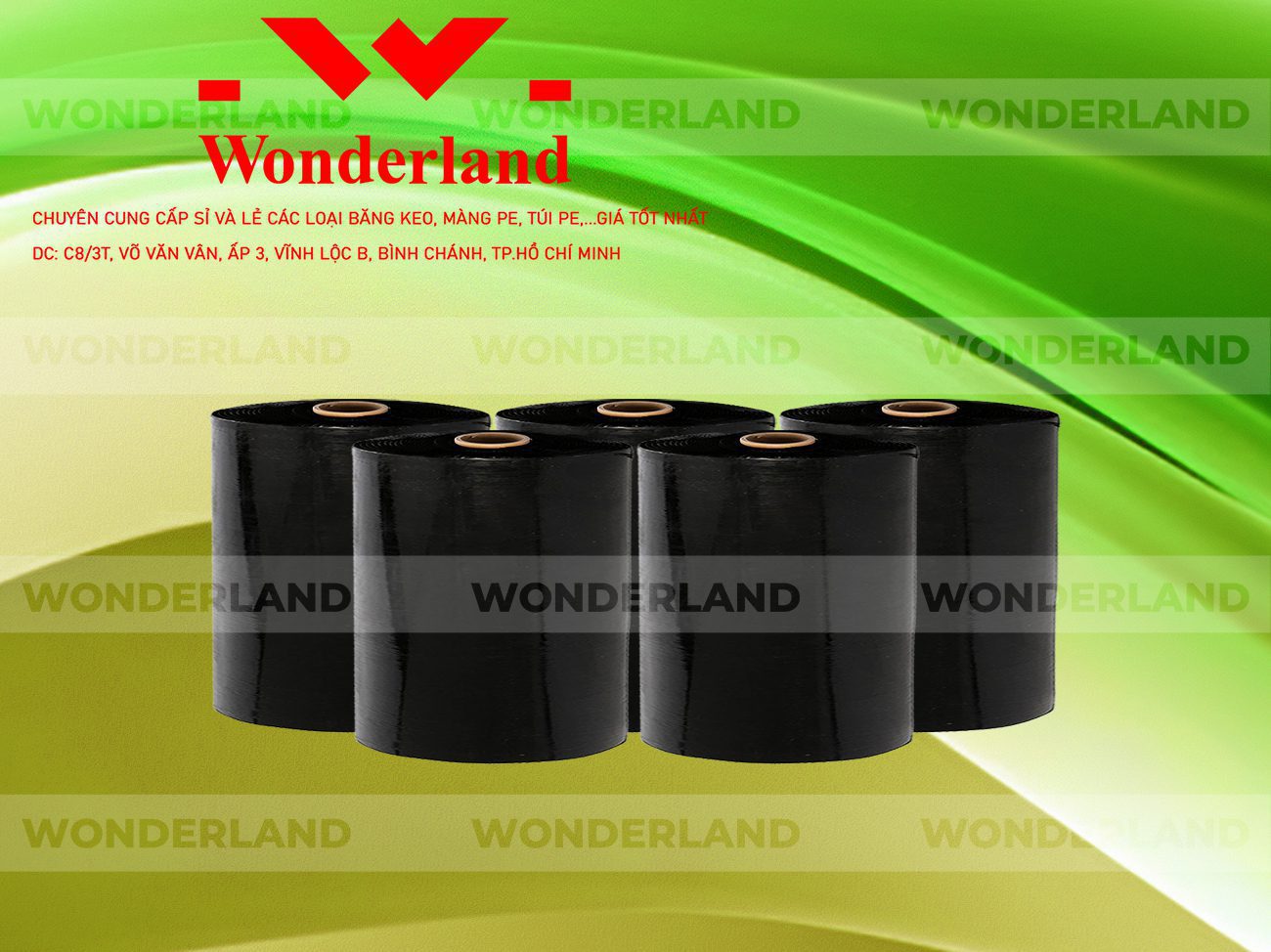 MÀNG PE ĐEN 20.9KG LÕI 1.2KG WONDERLAND GIÁ TỐT