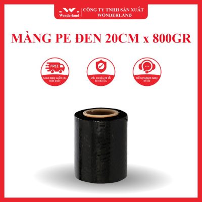 MÀNG PE ĐEN 20CM x 800GR WONDERLAND