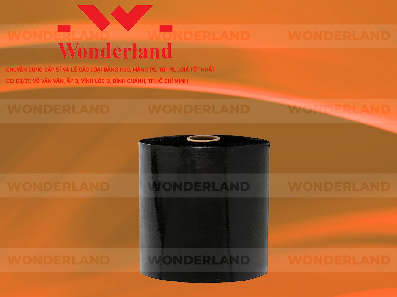 MÀNG PE ĐEN 21.3KG LÕI 1.2KG WONDERLAND CHẤT LƯỢNG HÀNG ĐẦU