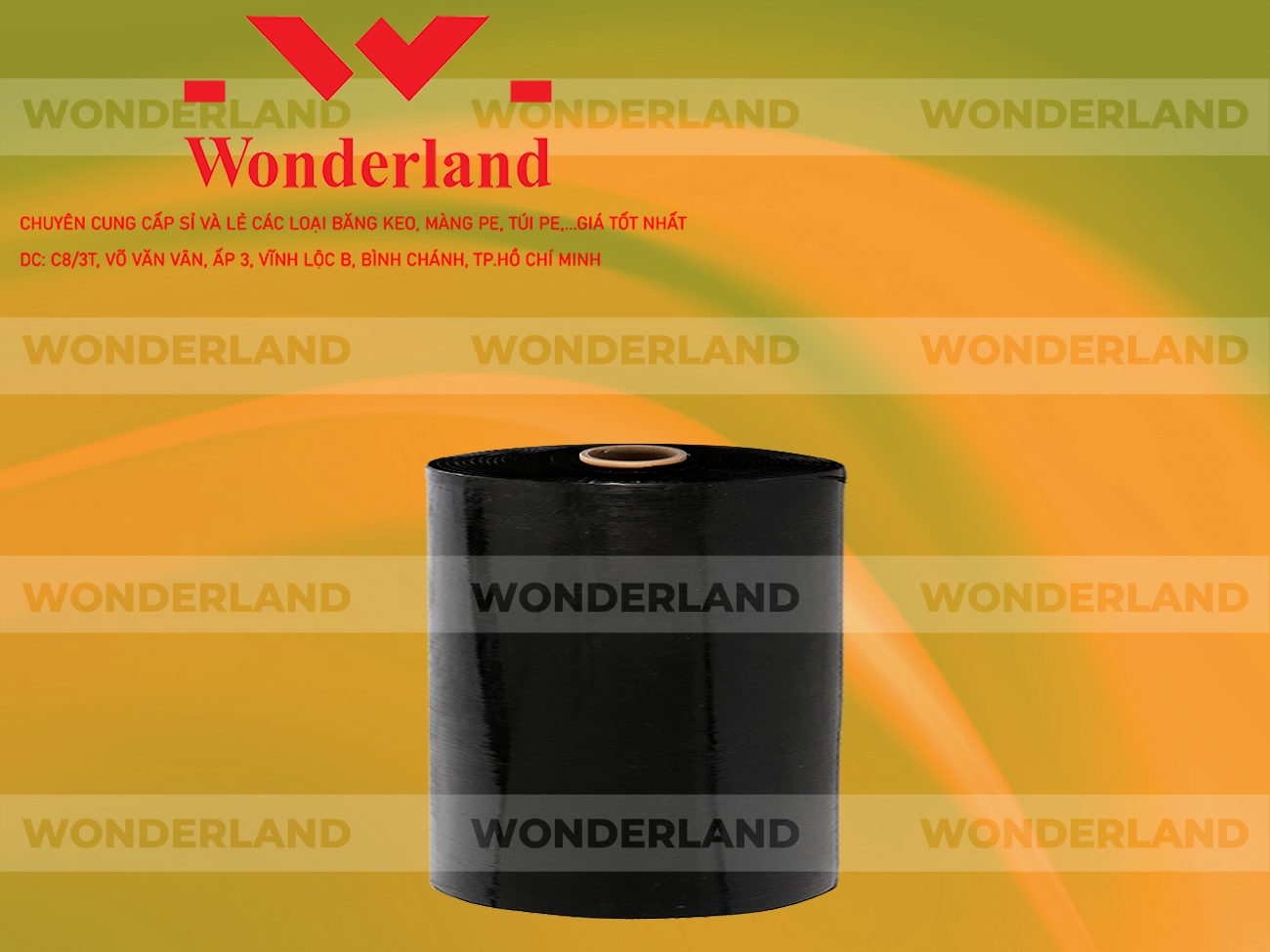 MÀNG PE ĐEN 21.4KG LÕI 1.2KG WONDERLAND CHẤT LƯỢNG HÀNG ĐẦU