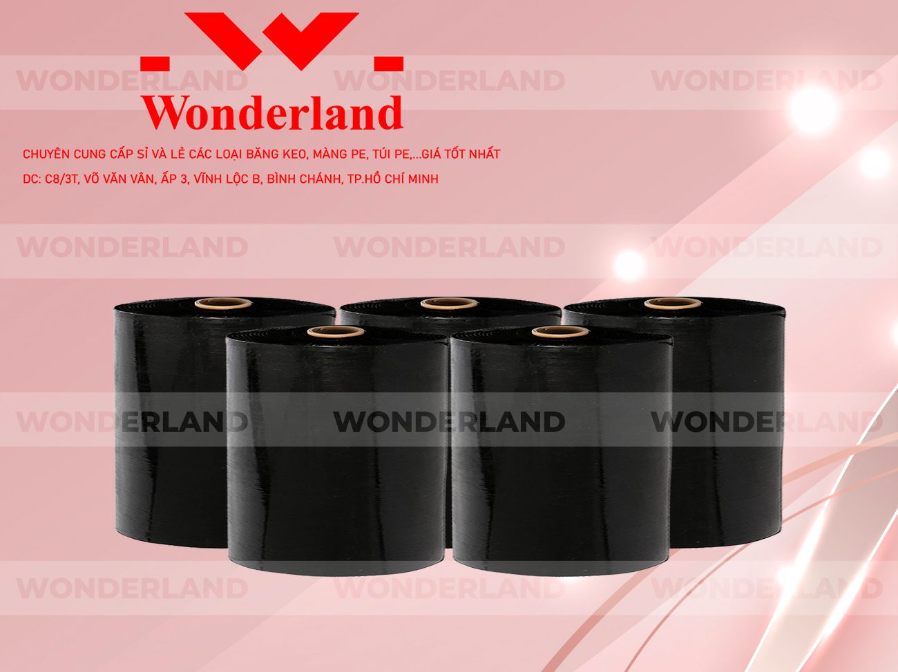 MÀNG PE ĐEN 21.4KG LÕI 1.2KG WONDERLAND GIÁ TỐT