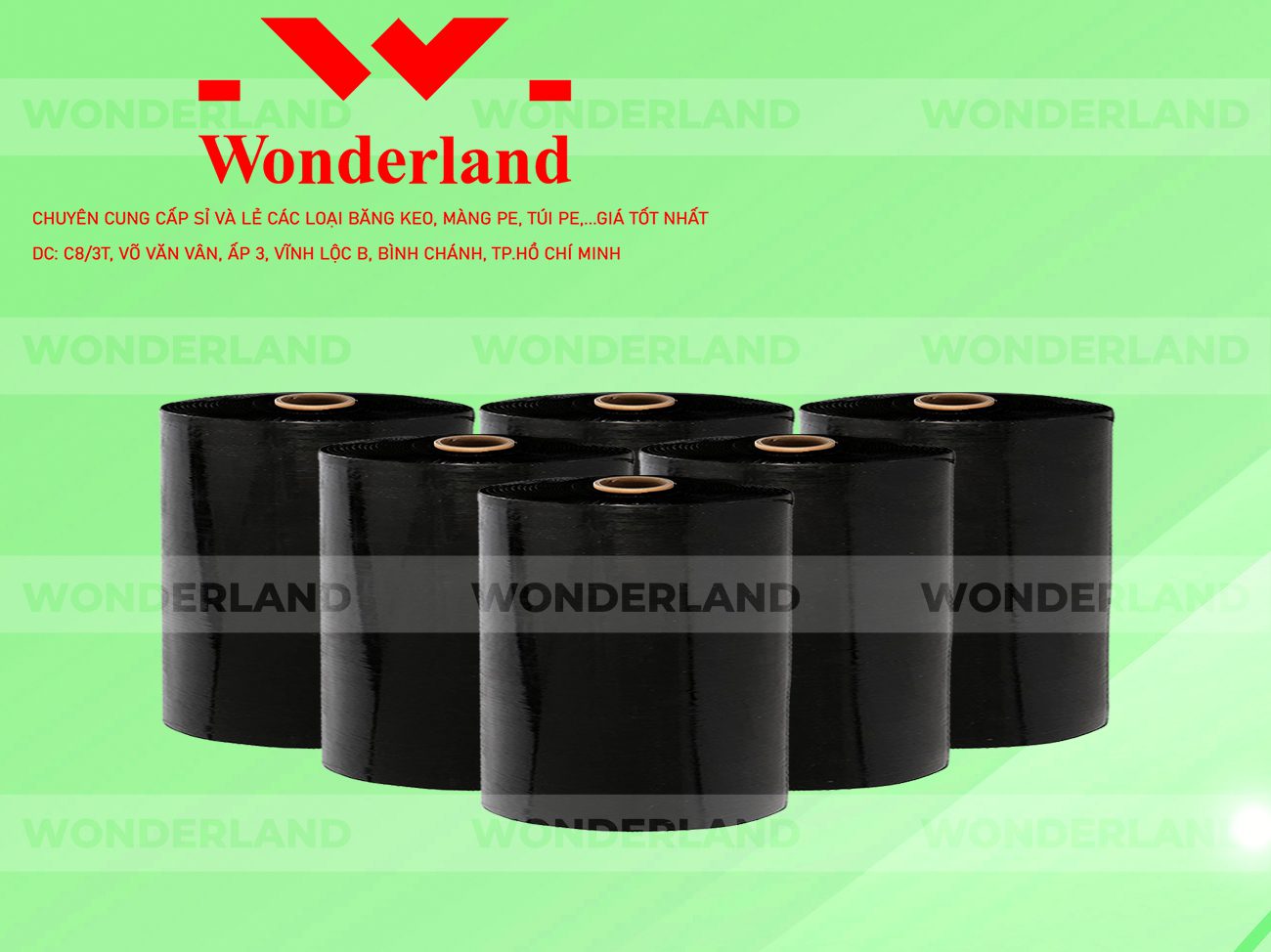 MÀNG PE ĐEN 21.5KG LÕI 1.2KG WONDERLAND GIÁ TỐT