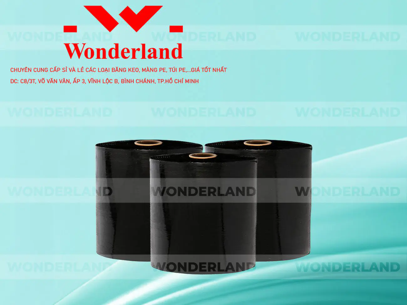 MÀNG PE ĐEN 21.8KG LÕI 1.2KG WONDERLAND CHẤT LƯỢNG TỐT NHẤT