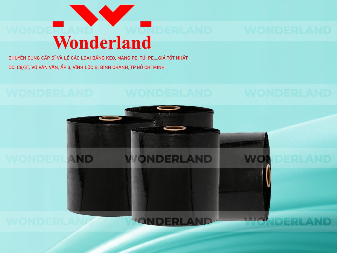 MÀNG PE ĐEN 21.8KG LÕI 1.2KG WONDERLAND GIÁ TỐT