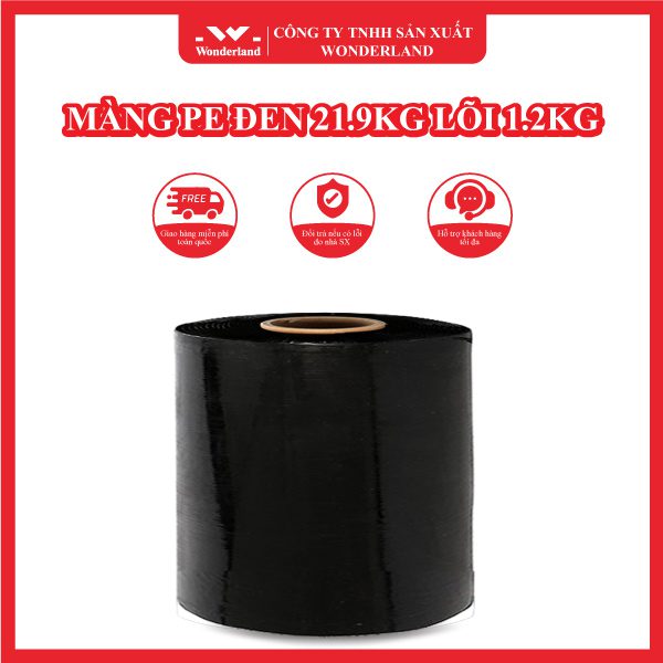 MÀNG PE ĐEN 21.9KG LÕI 1.2KG WONDERLAND