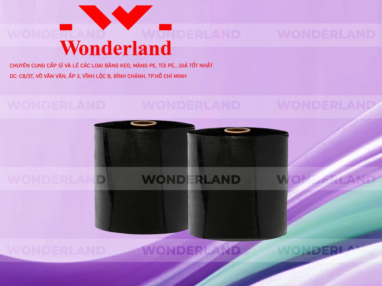 MÀNG PE ĐEN 21.9KG LÕI 1.2KG WONDERLAND CHẤT LƯỢNG TỐT NHẤT