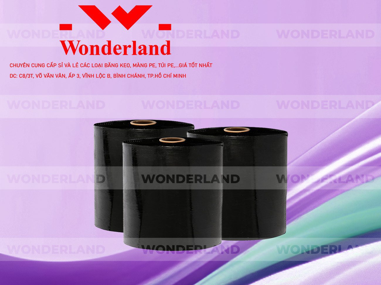MÀNG PE ĐEN 21.9KG LÕI 1.2KG WONDERLAND GIÁ TỐT