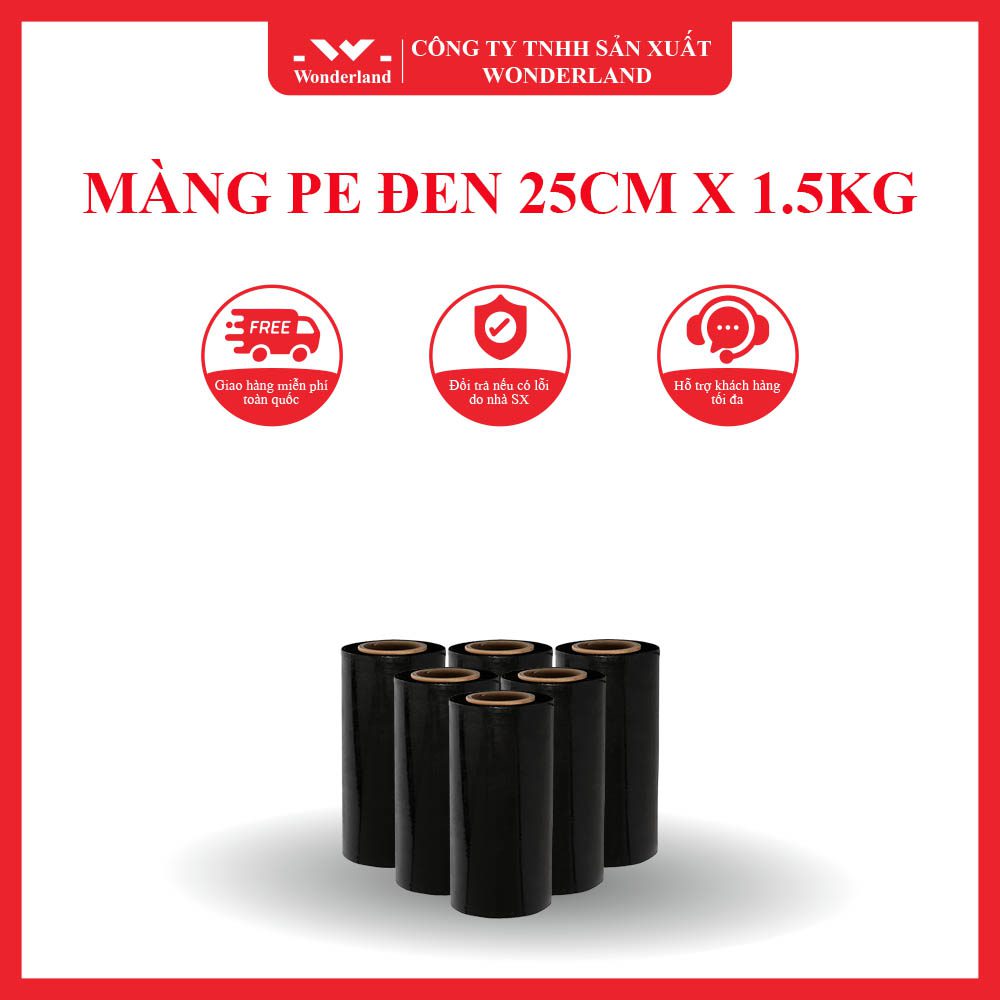 MÀNG PE ĐEN 25CM X 1.5KG GIÁ SỈ TỐT NHẤT TẠI WONDERLAND