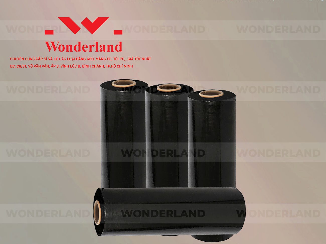 MÀNG PE ĐEN 3.6KG LÕI 200G WONDERLAND GIÁ TỐT