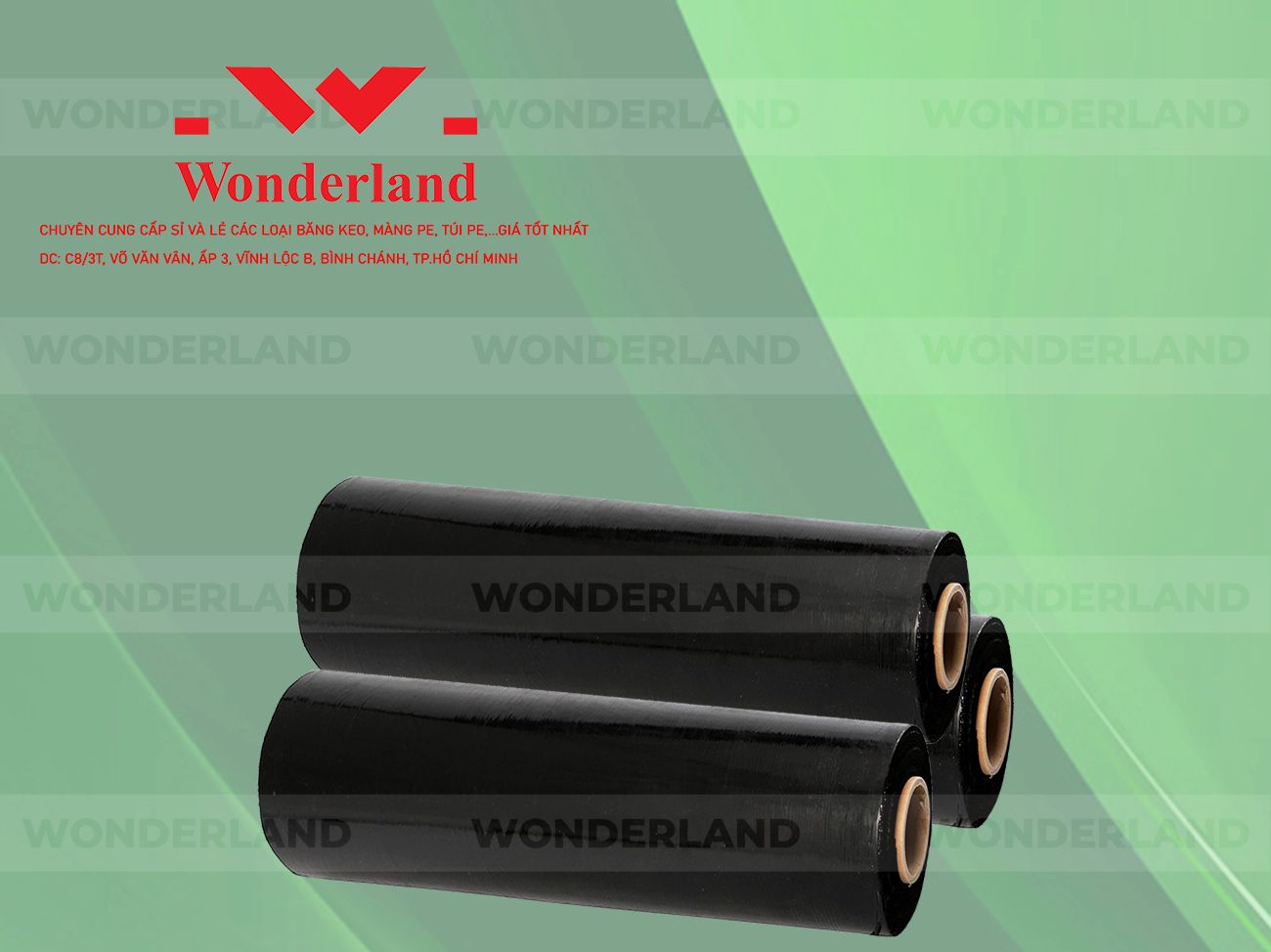 MÀNG PE ĐEN 3.8KG LÕI 200G WONDERLAND GIÁ TỐT