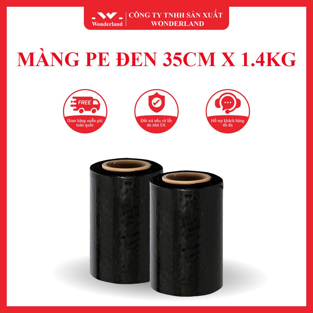 MÀNG PE ĐEN 35CM X 1.4KG
