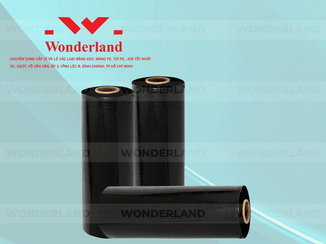 MÀNG PE ĐEN 4.5KG LÕI 200G WONDERLAND GIÁ TỐT