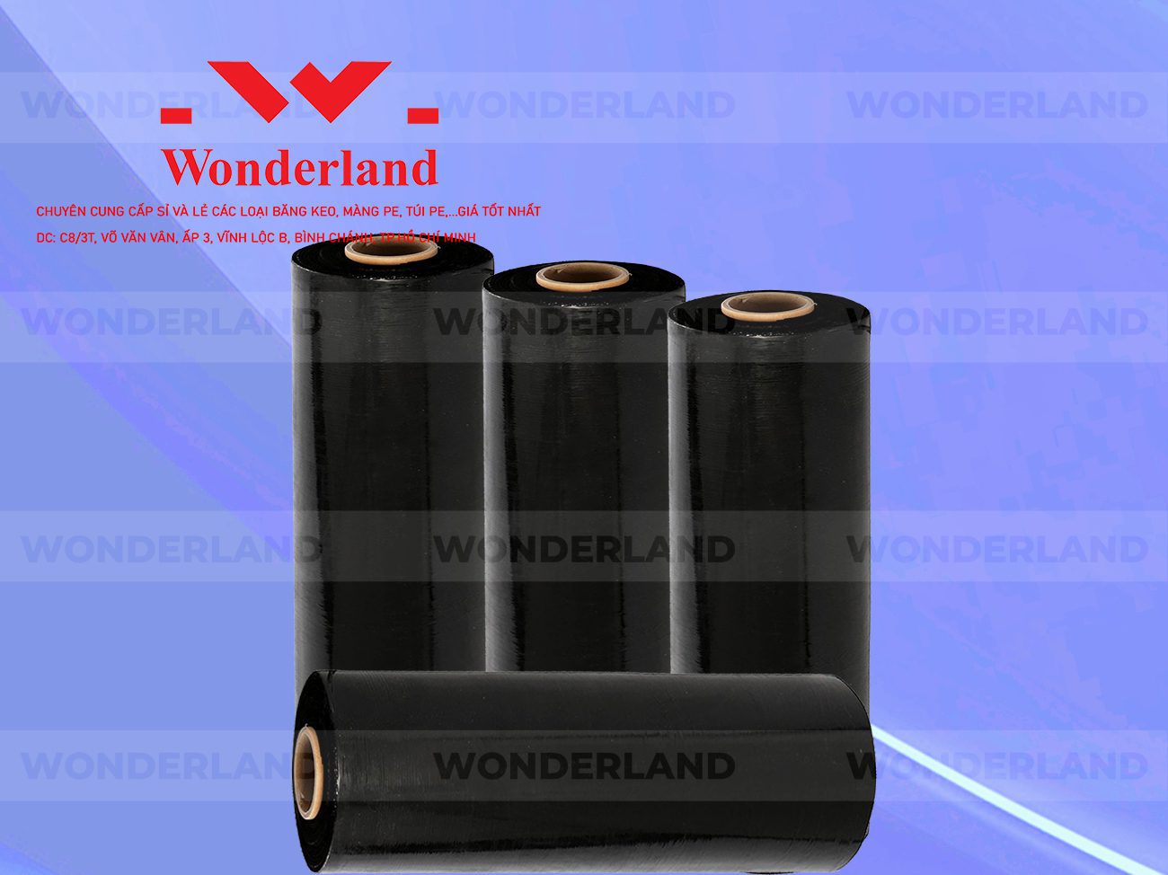 MÀNG PE ĐEN 4.6KG LÕI 200G WONDERLAND GIÁ TỐT