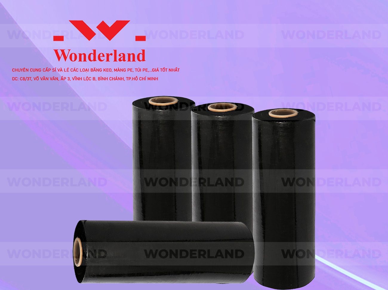 MÀNG PE ĐEN 4.7KG LÕI 200G WONDERLAND GIÁ TỐT