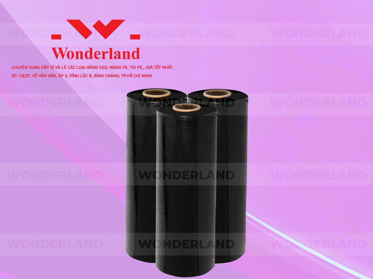 MÀNG PE ĐEN 4.8KG LÕI 200G WONDERLAND GIÁ TỐT