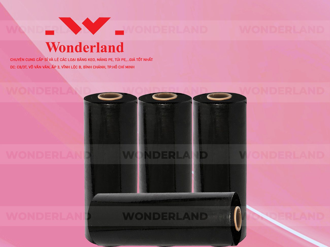 MÀNG PE ĐEN 4.9KG LÕI 200G WONDERLAND GIÁ TỐT