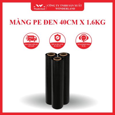 MÀNG PE ĐEN 40CM X 1.6KG WONDERLAND