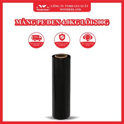 MÀNG PE ĐEN 4.0KG LÕI 200G WONDERLAND