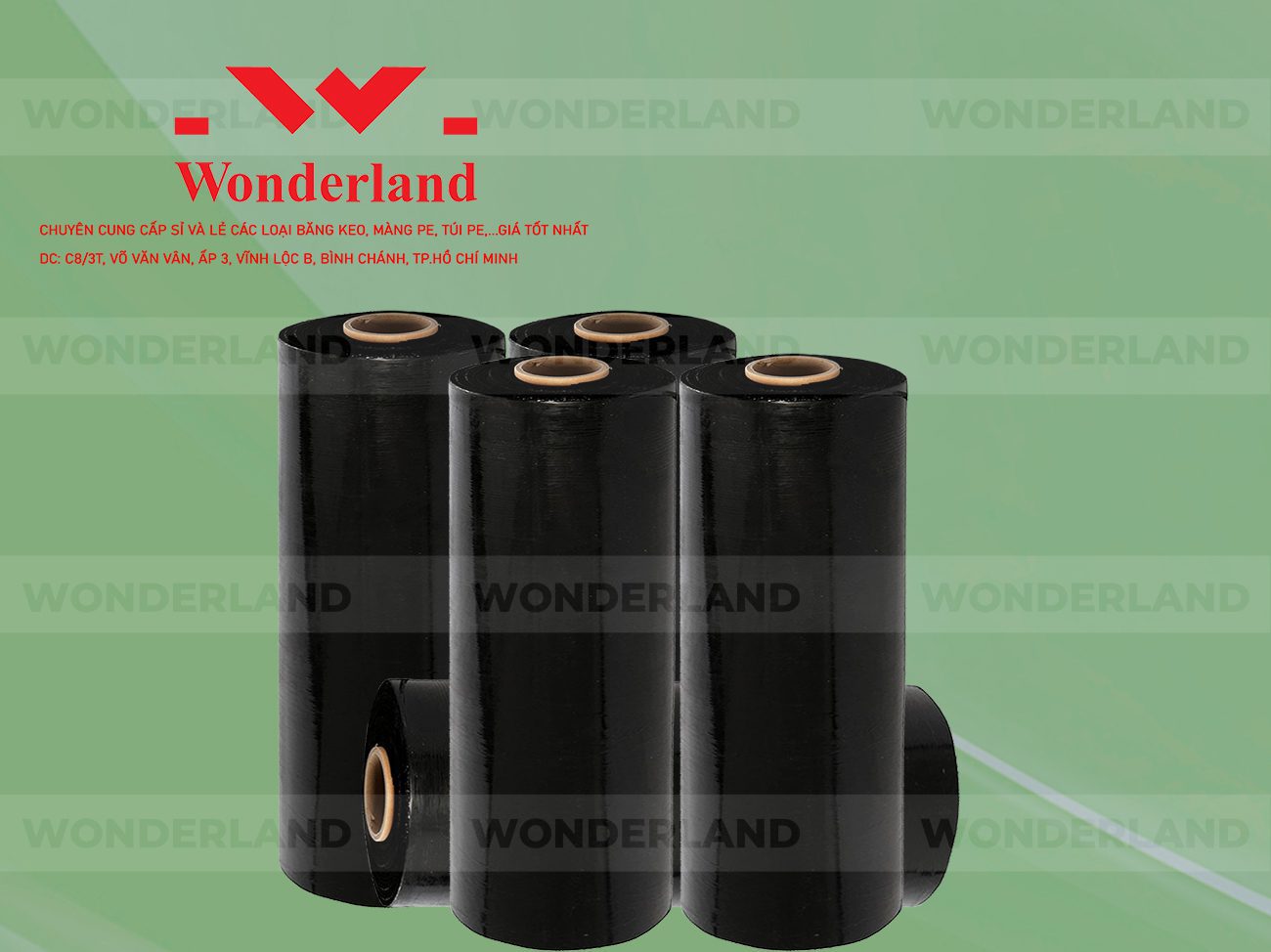 MÀNG PE ĐEN 5.1KG LÕI 200G WONDERLAND GIÁ TỐT