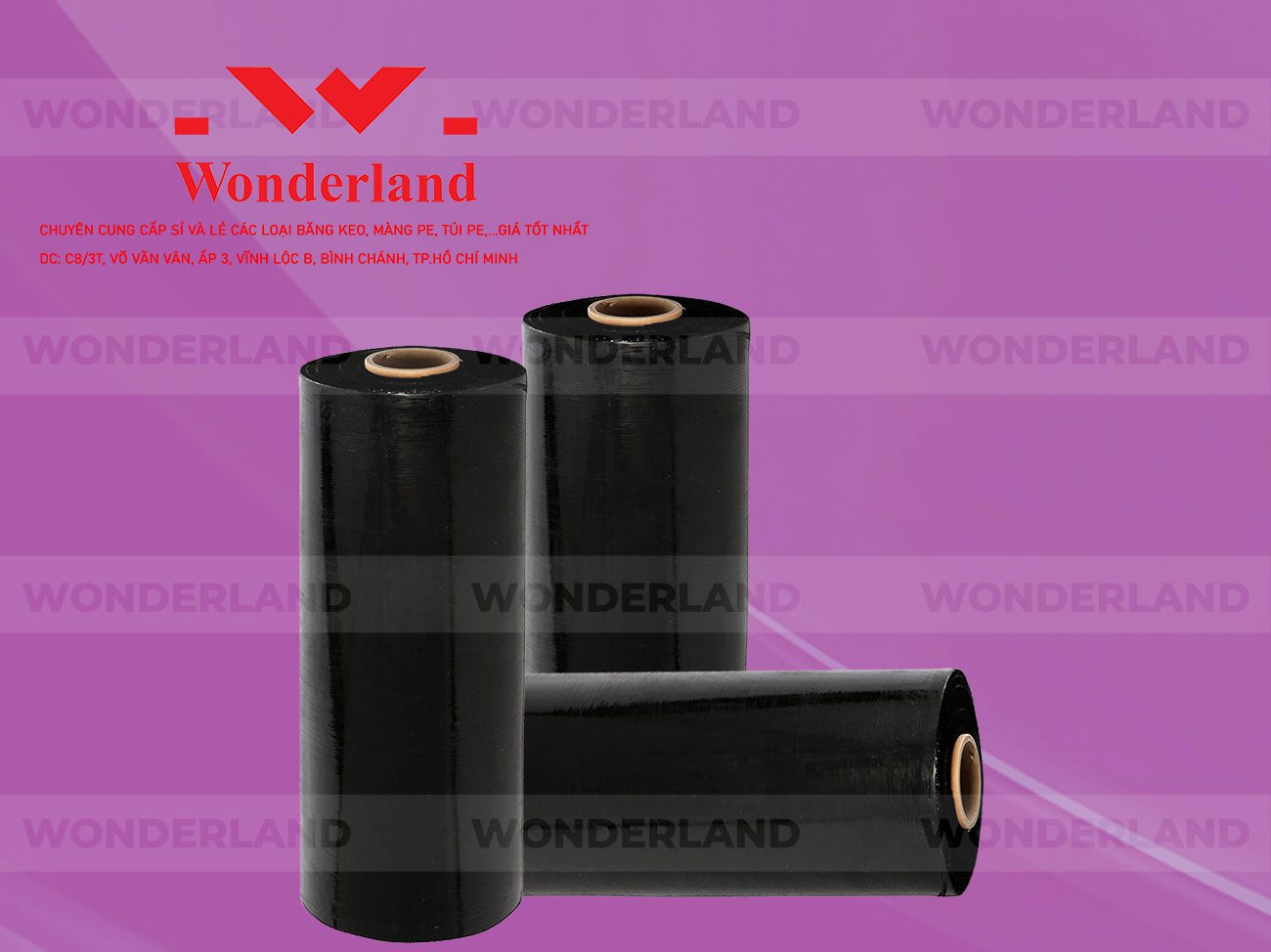 MÀNG PE ĐEN 5.6KG LÕI 200G WONDERLAND GIÁ TỐT