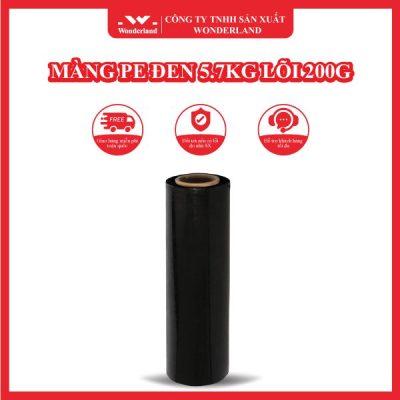 MÀNG PE ĐEN 5.7KG LÕI 200G WONDERLAND