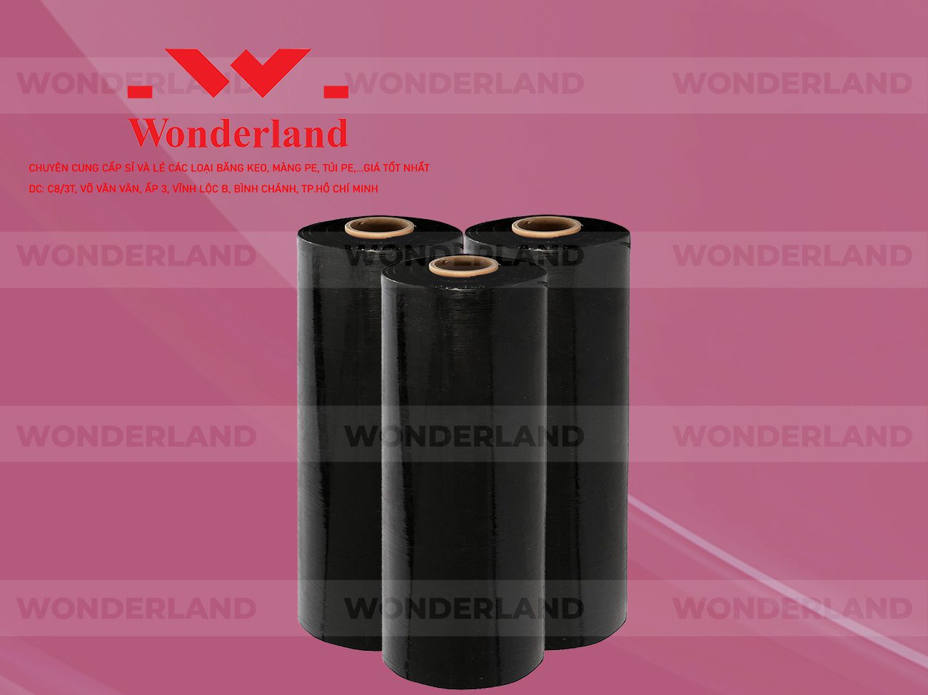 MÀNG PE ĐEN 5.7KG LÕI 200G WONDERLAND GIÁ TỐT