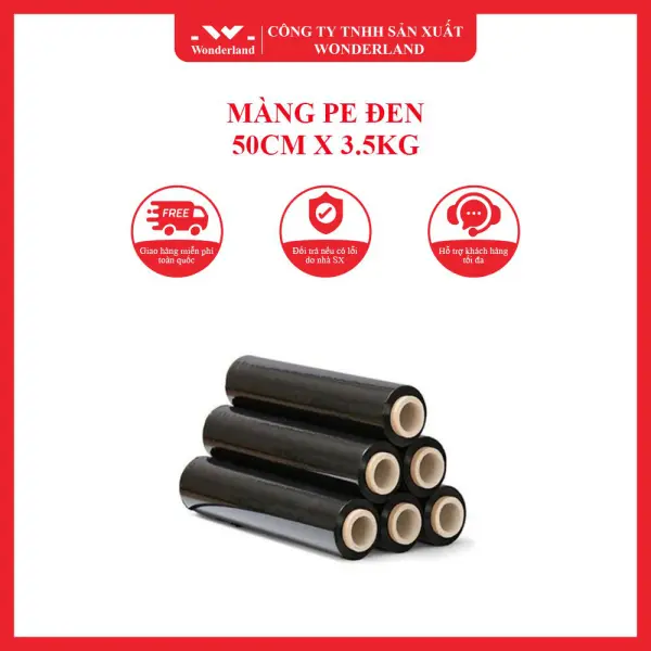 MÀNG PE ĐEN 50CM X 3.5KG WONDERLAND