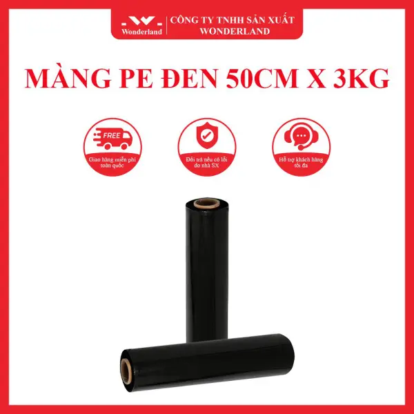MÀNG PE ĐEN 50CM X 3KG WONDERLAND