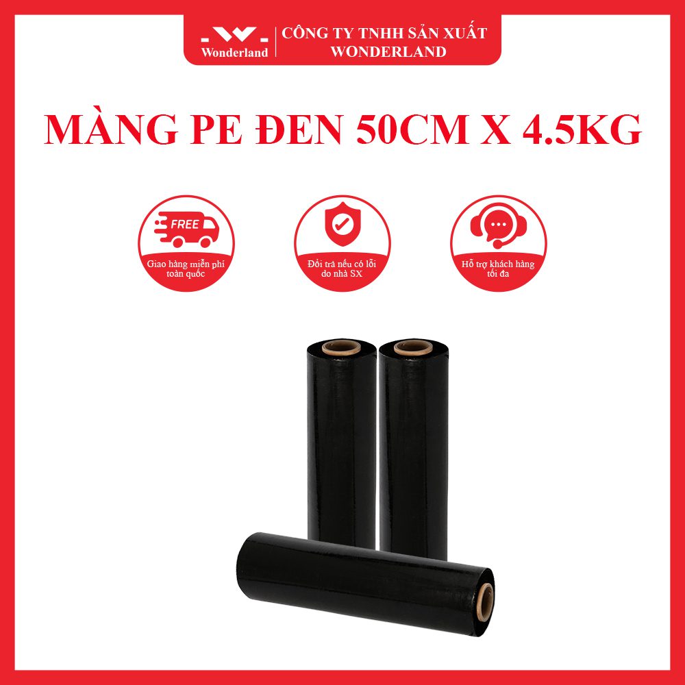 MÀNG PE ĐEN 50CM X 4.5KG