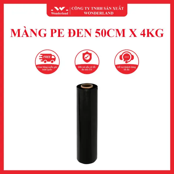 MÀNG PE ĐEN 50CM X 4KG WONDERLAND