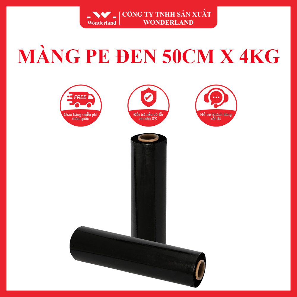 MÀNG PE ĐEN 50CM X 4KG