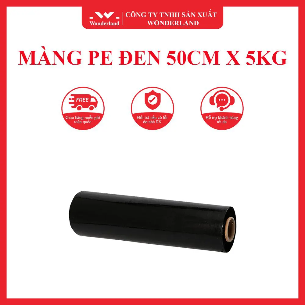 MÀNG PE ĐEN 50CM X 5KG