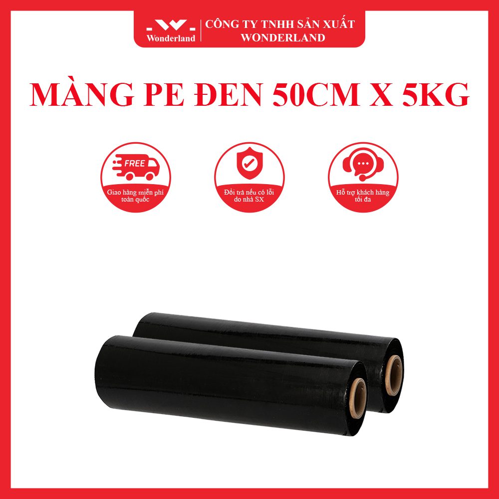 MÀNG PE ĐEN 50CM X 5KG GIÁ SỈ TỐT NHẤT TẠI WONDERLAND
