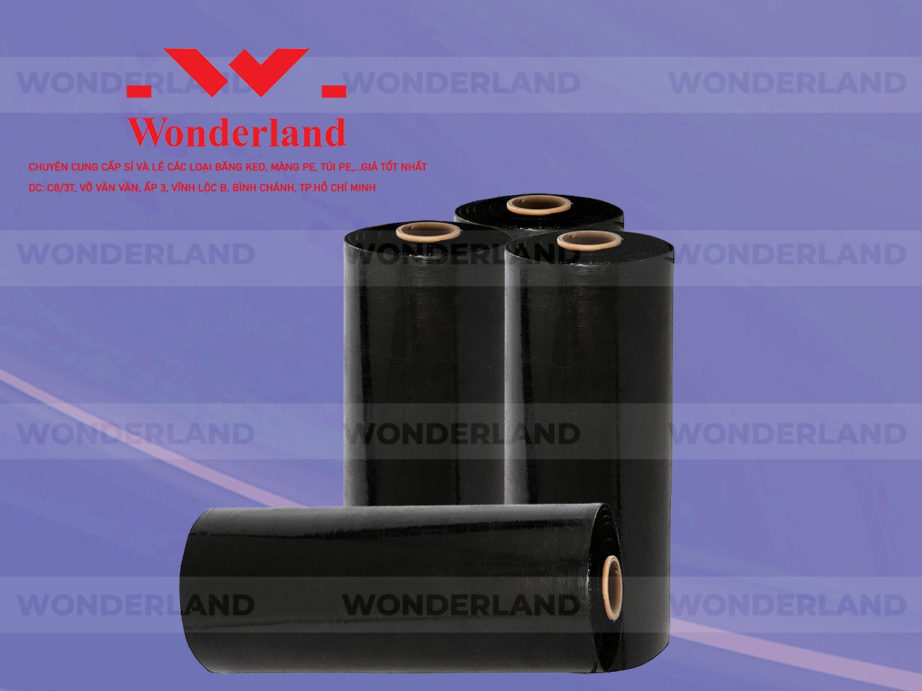 MÀNG PE ĐEN 6.5KG LÕI 1.2KG WONDERLAND GIÁ TỐT