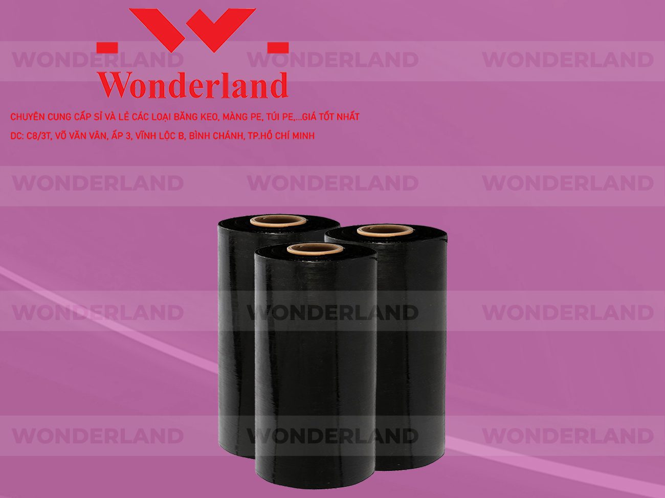MÀNG PE ĐEN 6.7KG LÕI  500G WONDERLAND GIÁ TỐT