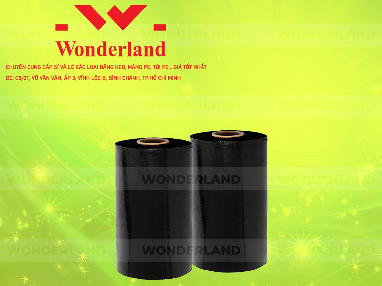 MÀNG PE ĐEN 8.1KG LÕI 500G WONDERLAND CHẤT LƯỢNG TỐT NHẤT