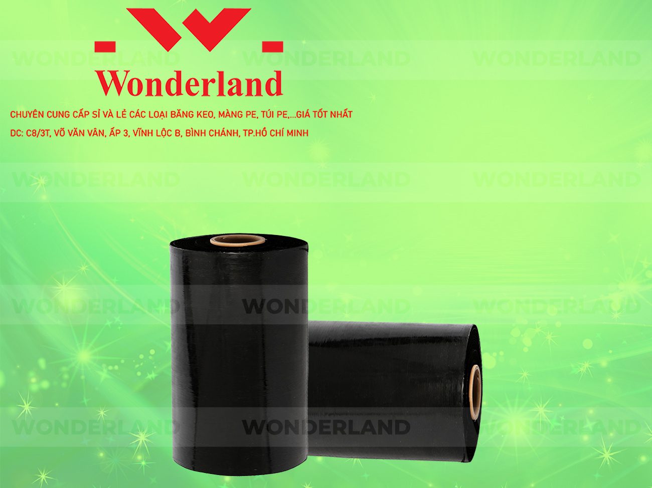 MÀNG PE ĐEN 8.2KG LÕI 500G WONDERLAND CHẤT LƯỢNG TỐT NHẤT