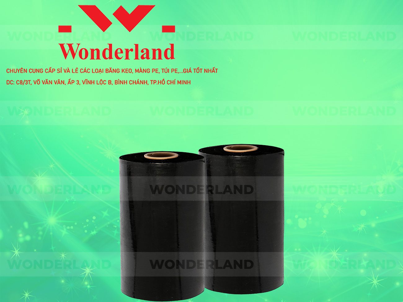 MÀNG PE ĐEN 8.3KG LÕI 500G WONDERLAND CHẤT LƯỢNG TỐT NHẤT